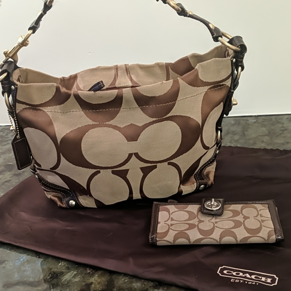 Brown Coach Purse w/wallet and Protective Bag